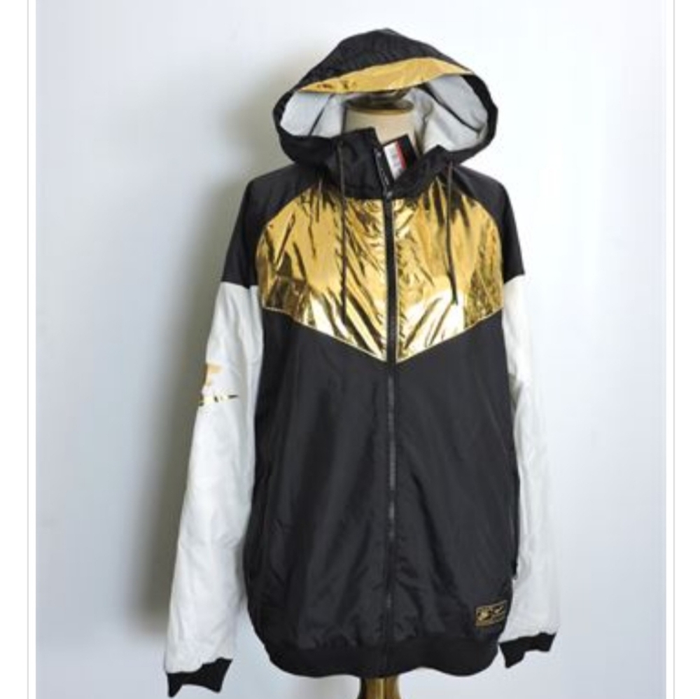 COPY - Nike Black and Gold Windbreaker Jacket